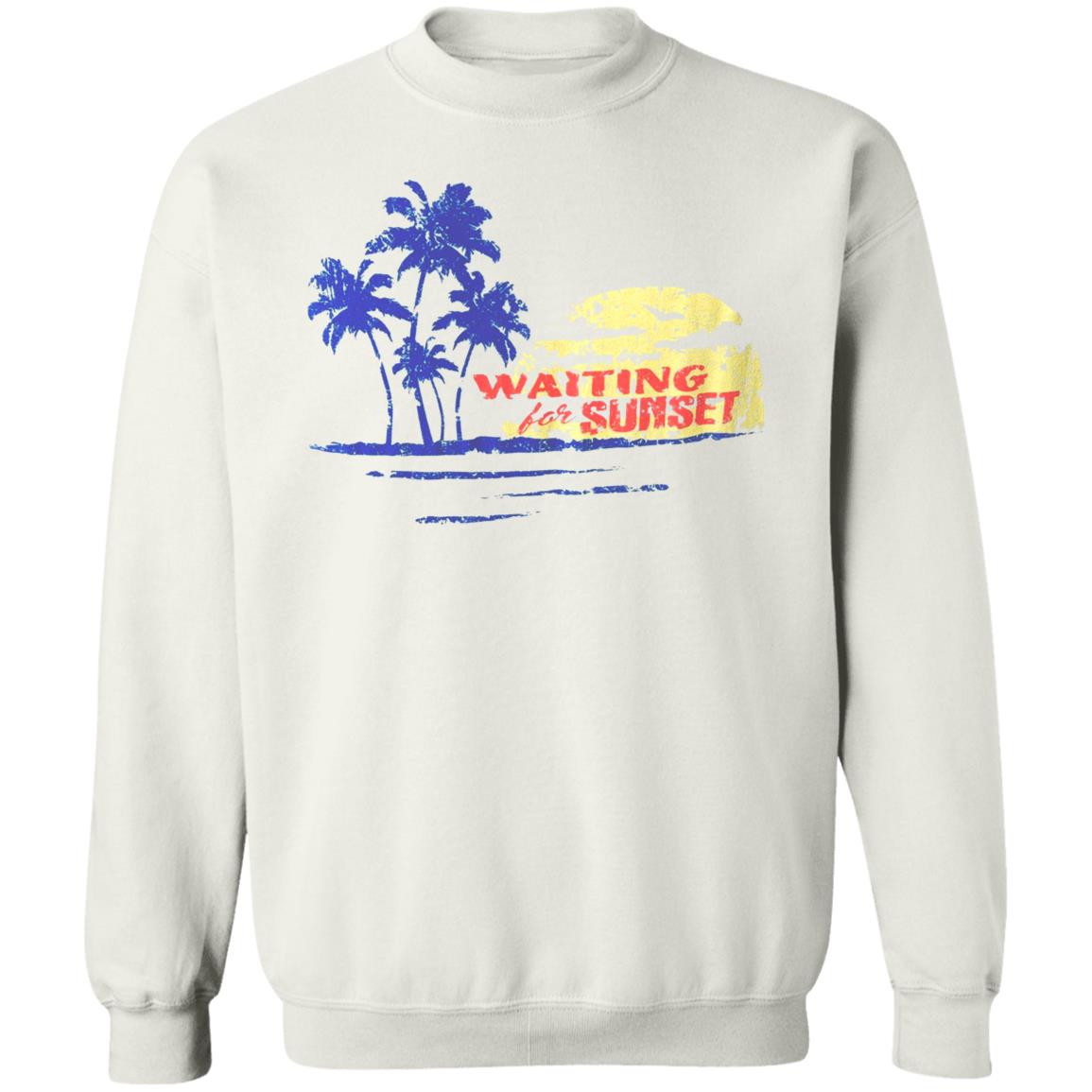 Waiting For Sunset Shirt White Hoodie Sweatshirt - Teechipus