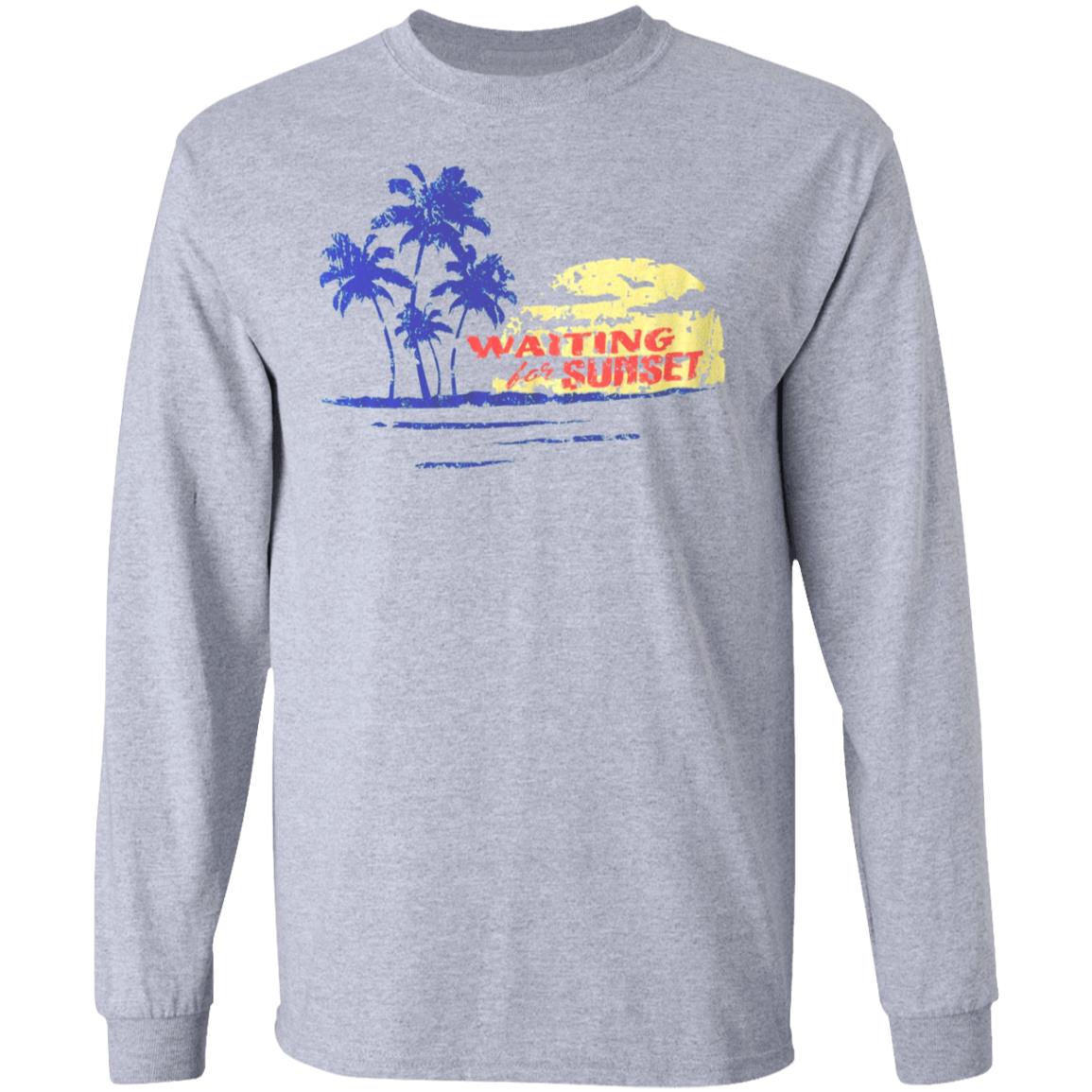 Waiting For Sunset Shirt White Hoodie Sweatshirt - Teechipus