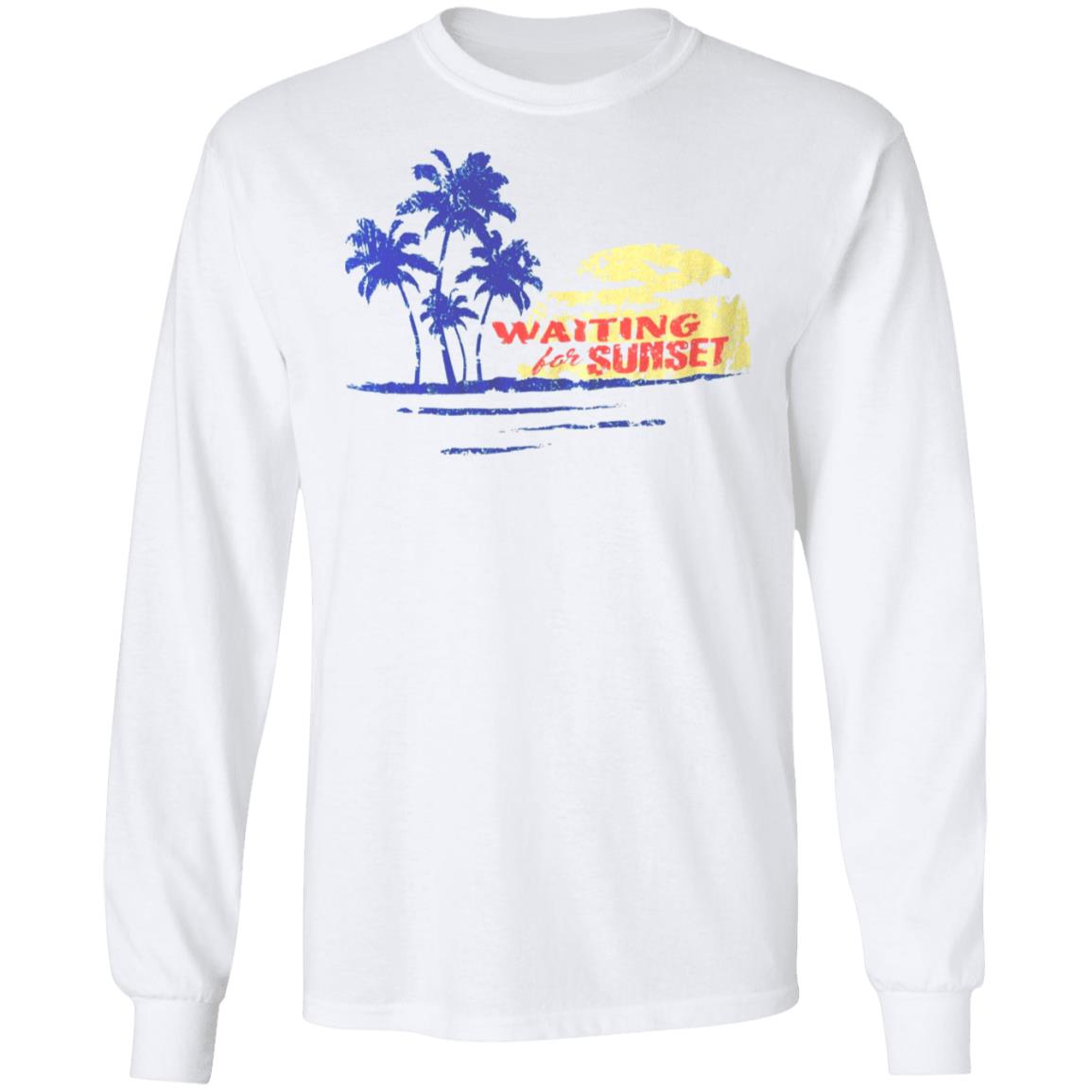 Waiting For Sunset Shirt White Hoodie Sweatshirt - Teechipus