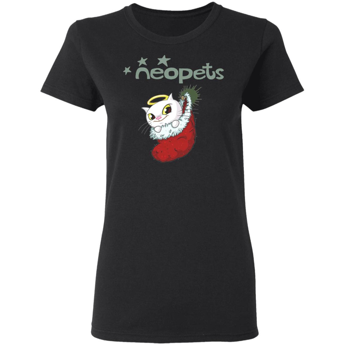 Neopets Christmas Angelpuss T Shirt - Teechipus
