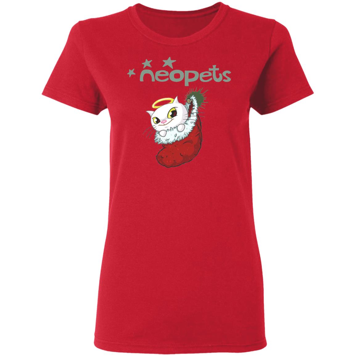 Neopets Christmas Angelpuss T Shirt - Teechipus