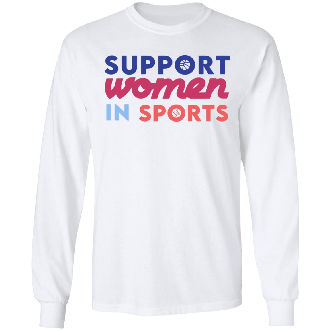 Logo T shirt Support Women In Sports Hoodie Sweatshirt - Teechipus