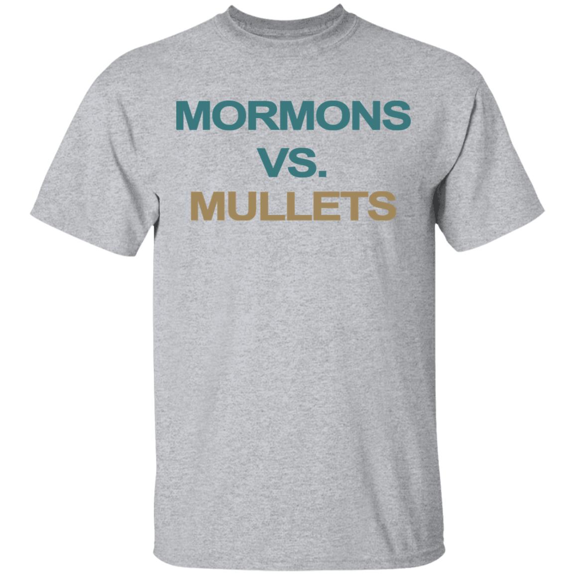 Mormons Vs Mullets T Shirt Mormons Vs. Mullets' Shirt Nets Ccu Student National Tv Moment - Teechipus