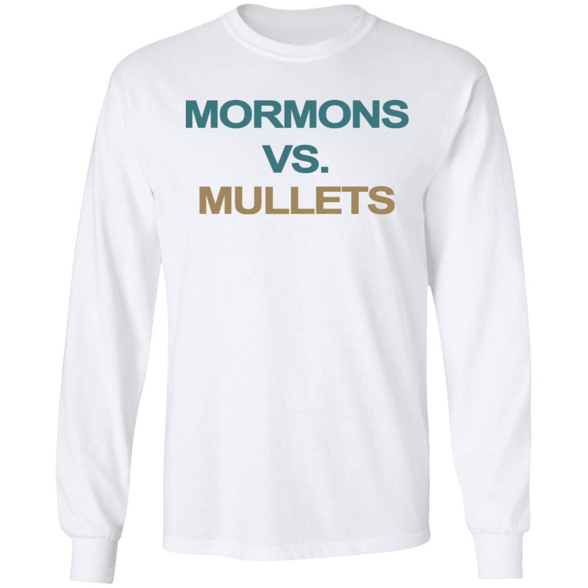 Mormons Vs Mullets T Shirt Mormons Vs. Mullets' Shirt Nets Ccu Student National Tv Moment - Teechipus