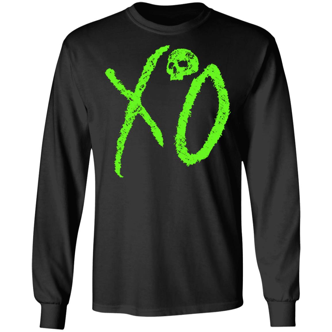 the weeknd merch XO LOGO Black Hoodie Sweatshirt - Teechipus