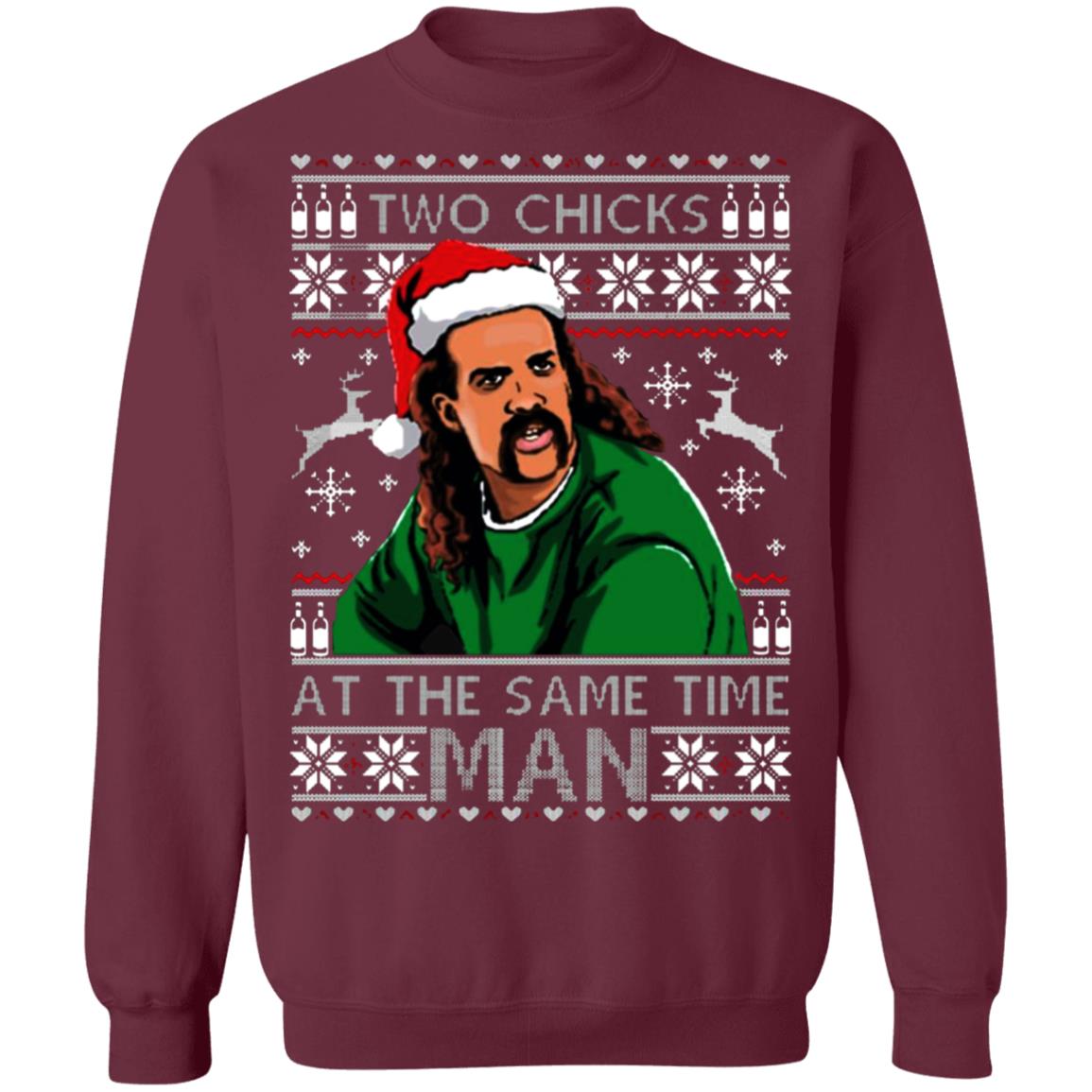 Two Chicks At The Same Time Man t shirt Black Hoodie Sweatshirt - Teechipus