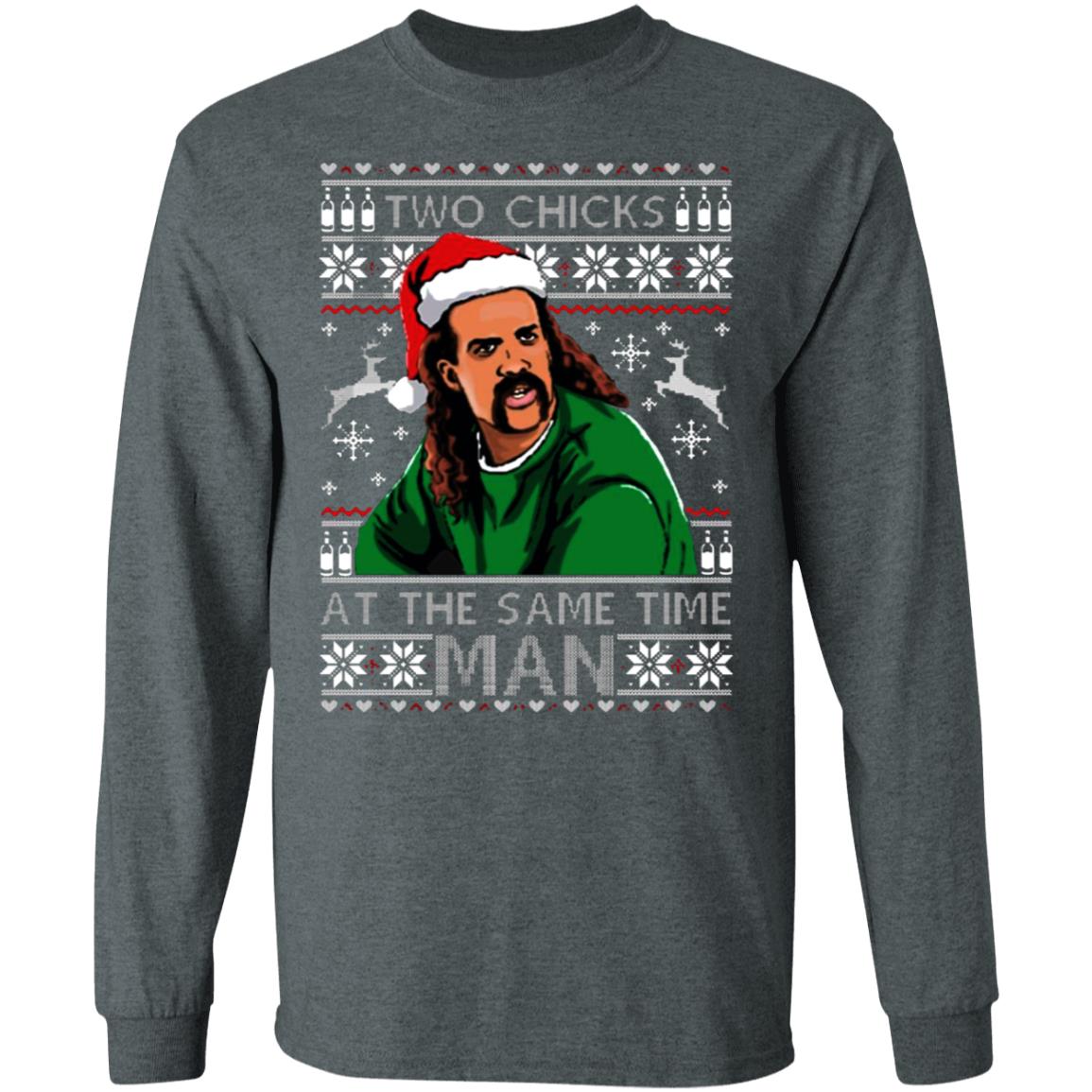 Two Chicks At The Same Time Man t shirt Black Hoodie Sweatshirt - Teechipus