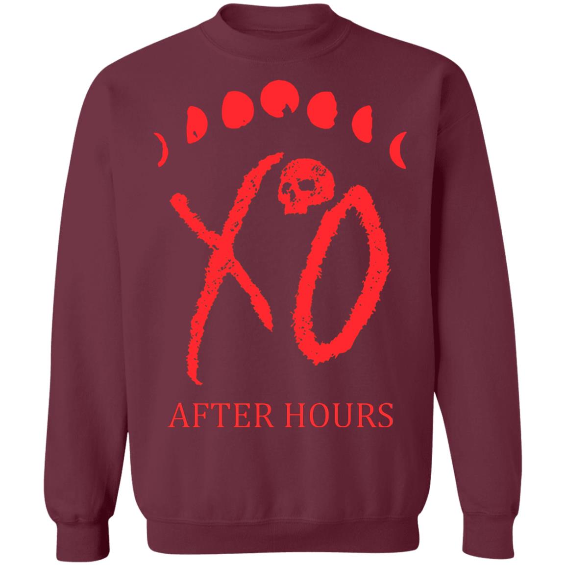 XO LOGO MOON PHASE TEE shirt the weeknd merch Black Hoodie Sweatshirt - Teechipus