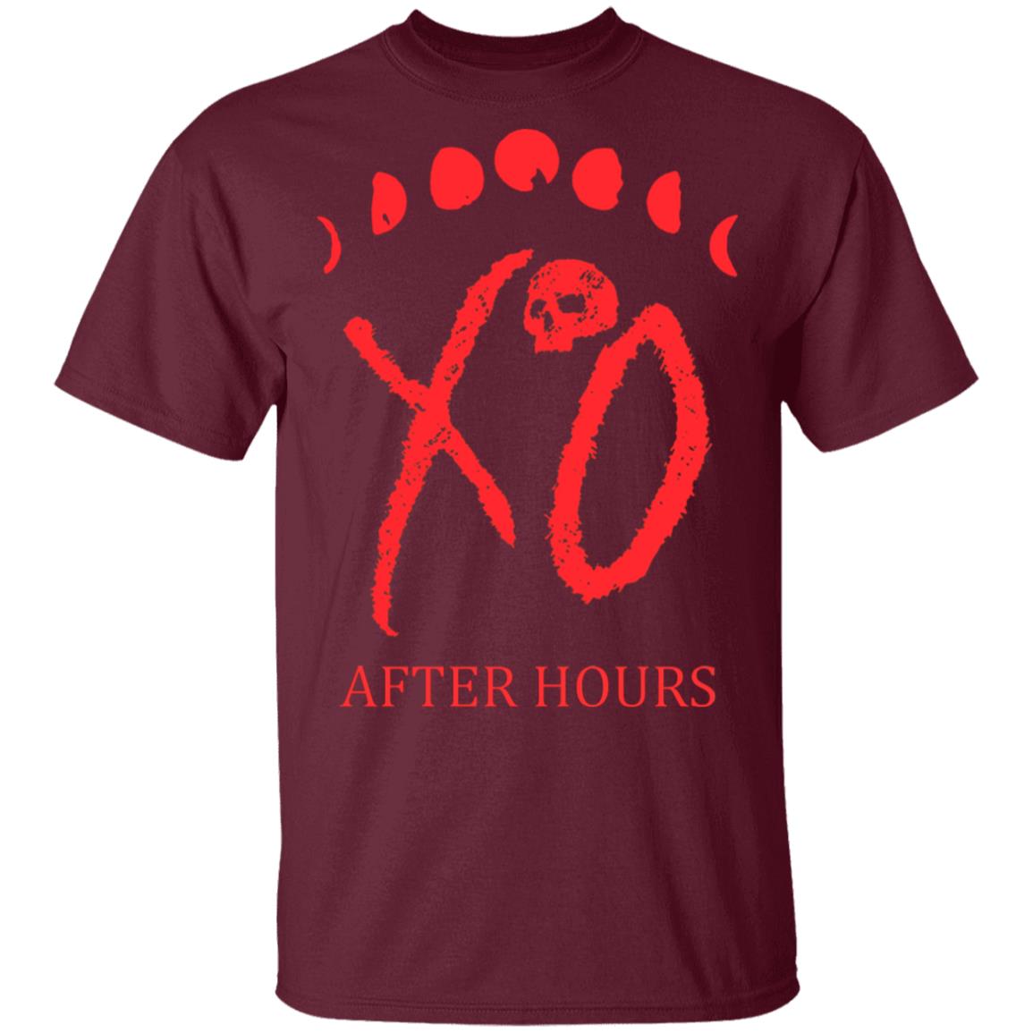 XO LOGO MOON PHASE TEE shirt the weeknd merch Black Hoodie Sweatshirt - Teechipus