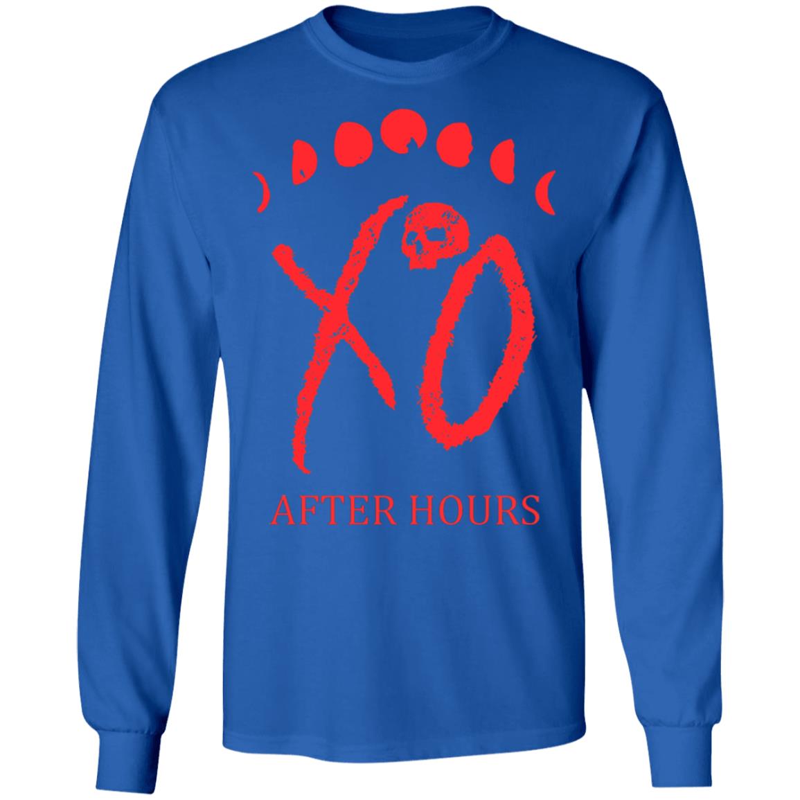 XO LOGO MOON PHASE TEE shirt the weeknd merch Black Hoodie Sweatshirt - Teechipus