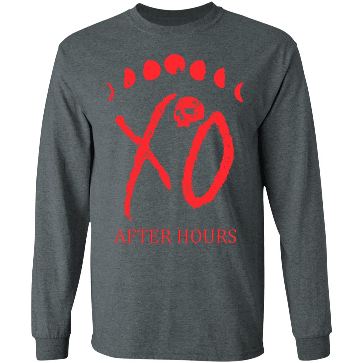 XO LOGO MOON PHASE TEE shirt the weeknd merch Black Hoodie Sweatshirt - Teechipus