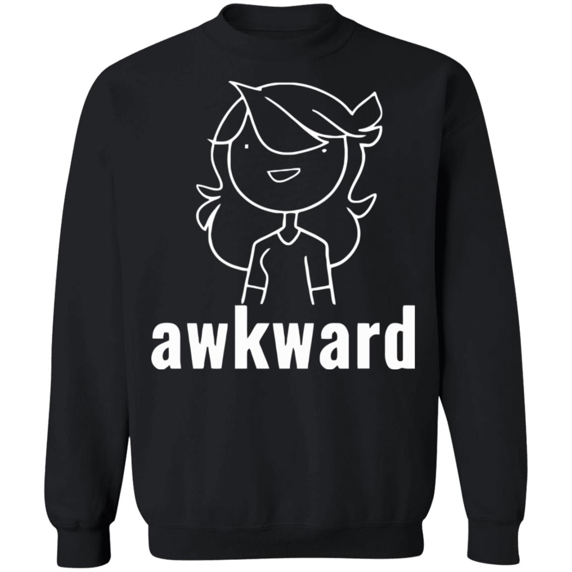 Awkward Hoodie Black Hoodie Sweatshirt - Teechipus