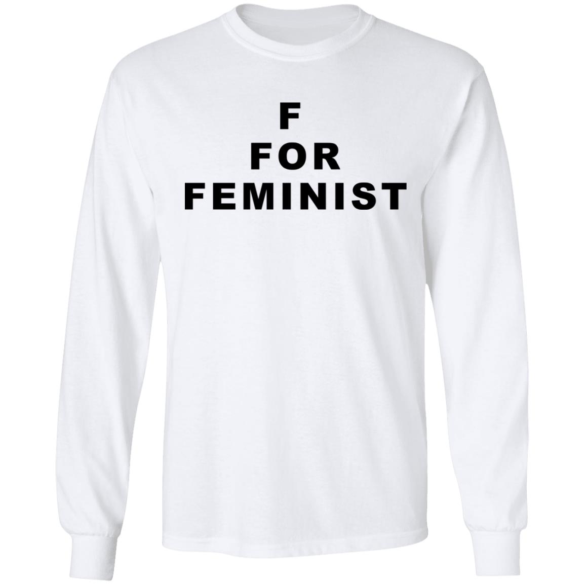 f for feminist t shirt White Hoodie Sweatshirt - Teechipus