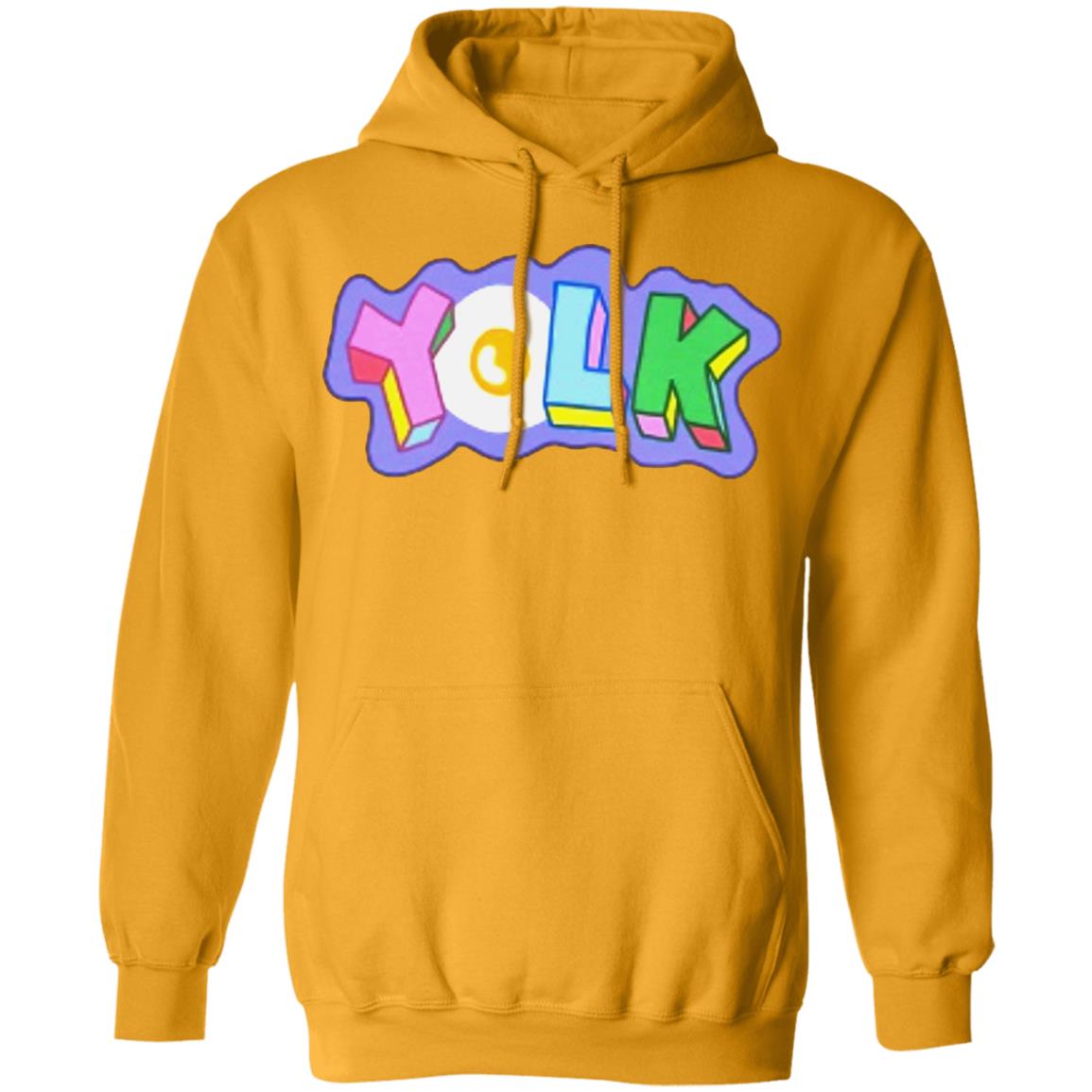 YOLK EMBROIDERED HOODIE White Hoodie Sweatshirt - Teechipus