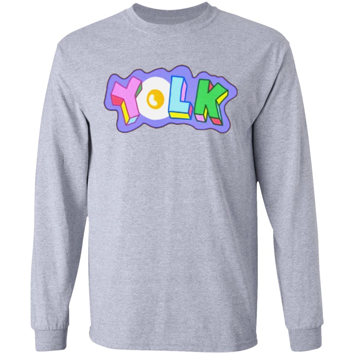 YOLK EMBROIDERED HOODIE White Hoodie Sweatshirt - Teechipus