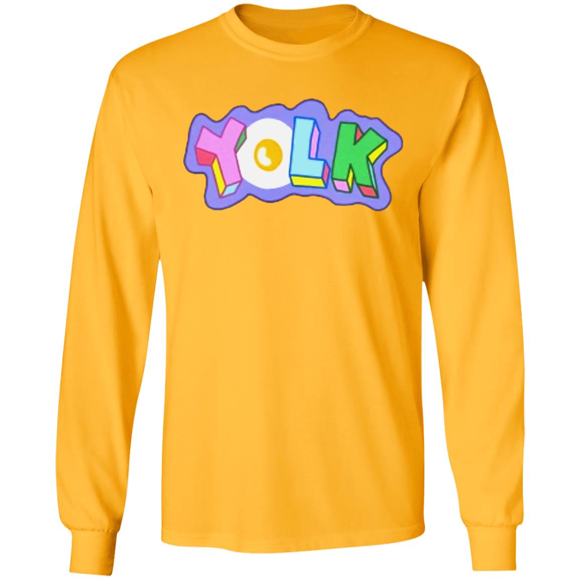 YOLK EMBROIDERED HOODIE White Hoodie Sweatshirt - Teechipus