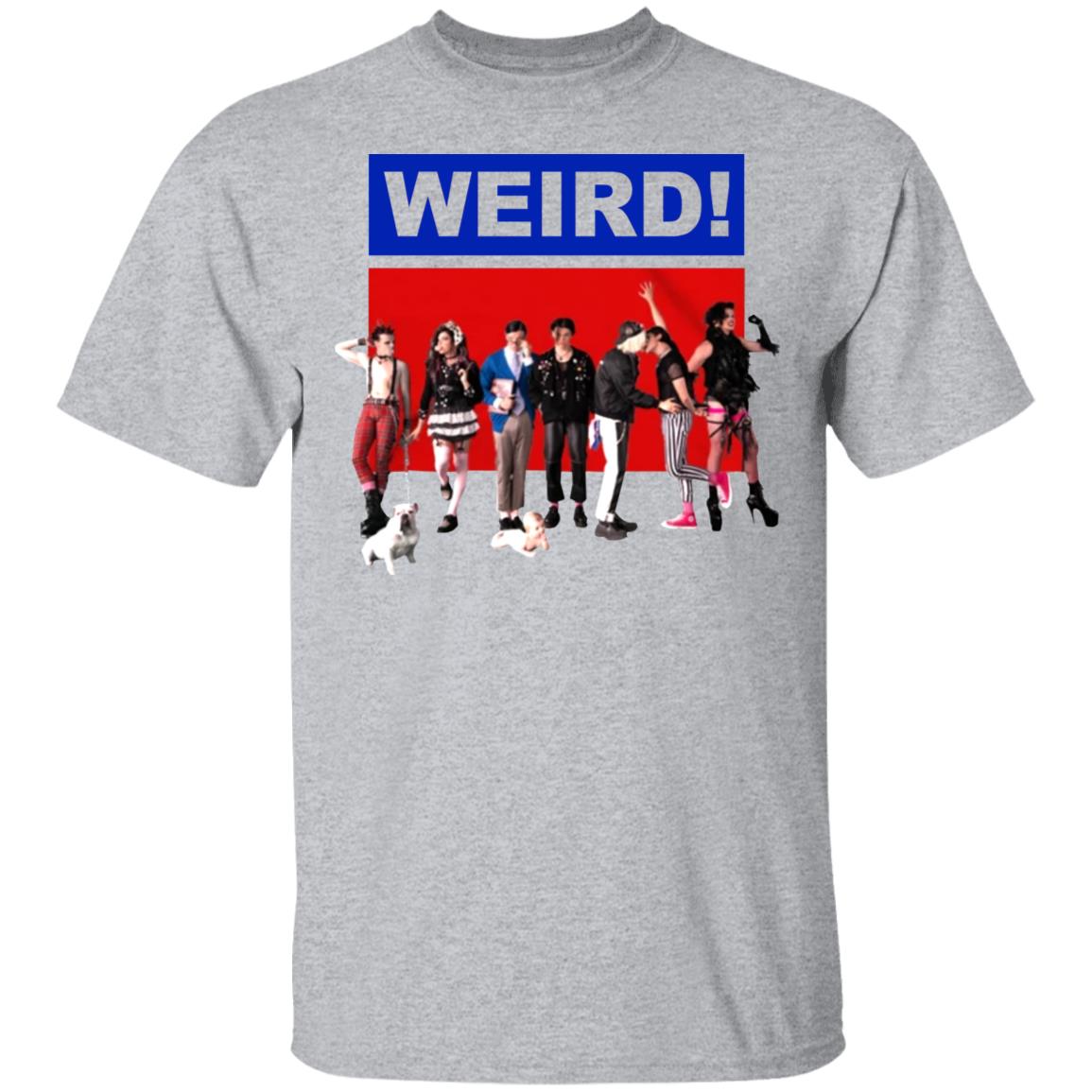 WEIRD! WHITE T-SHIRT White Hoodie Sweatshirt - Teechipus