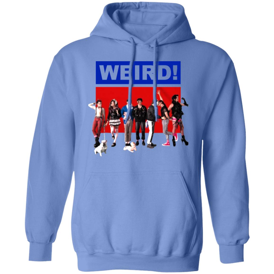 WEIRD! WHITE T-SHIRT White Hoodie Sweatshirt - Teechipus
