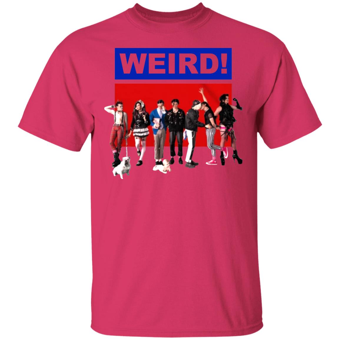 WEIRD! WHITE T-SHIRT White Hoodie Sweatshirt - Teechipus