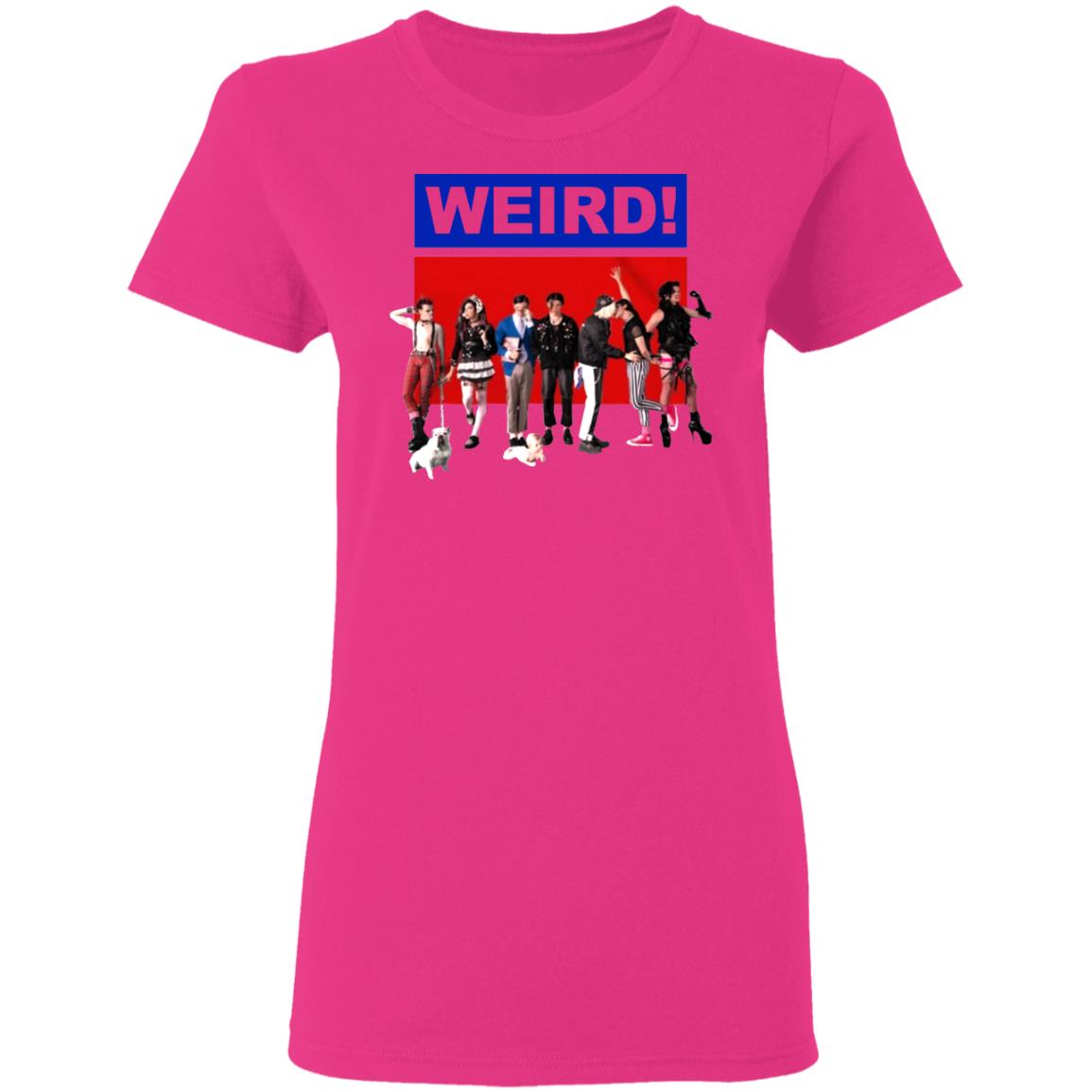 WEIRD! WHITE T-SHIRT White Hoodie Sweatshirt - Teechipus