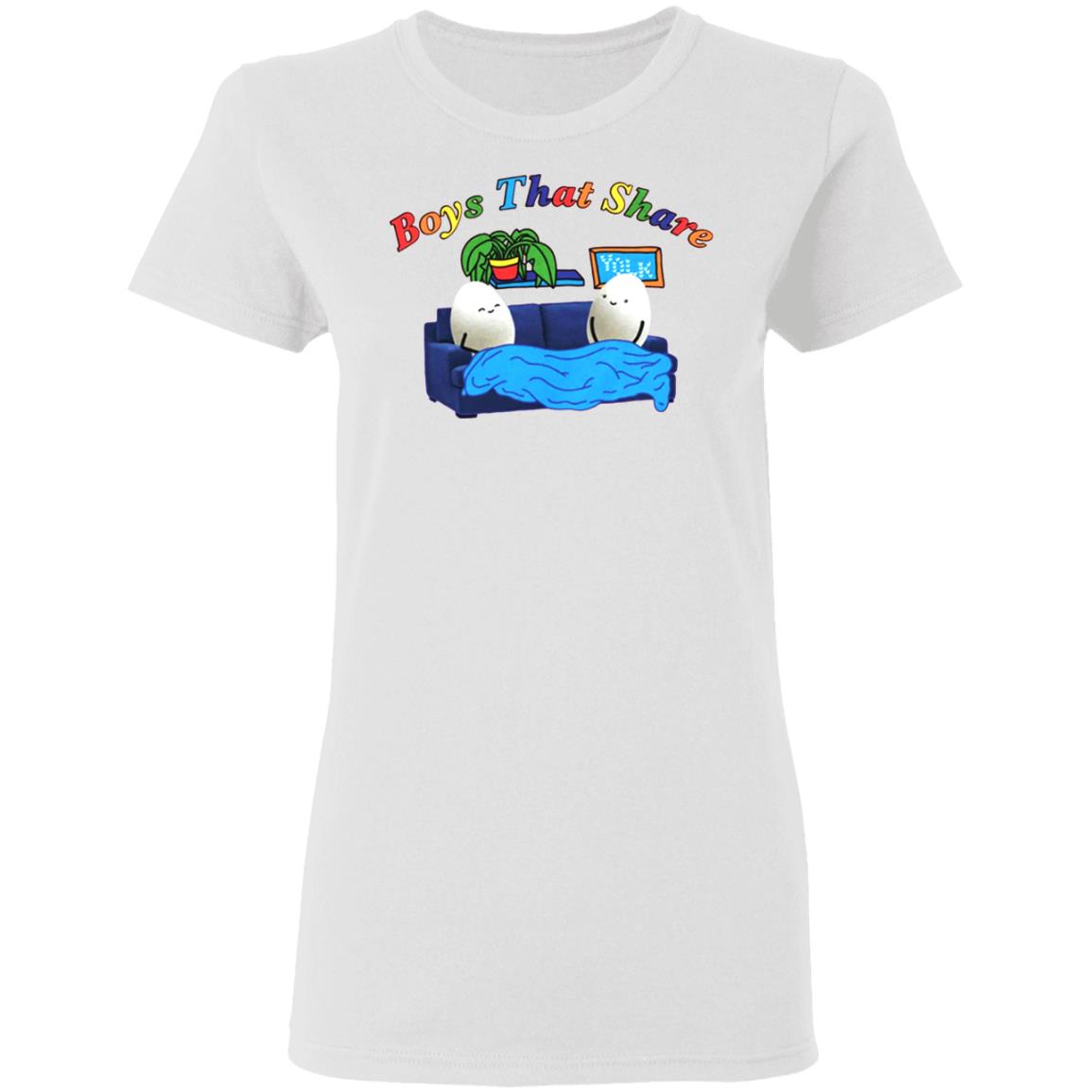 BOYS THAT SHARE TEE shirt White Hoodie Sweatshirt - Teechipus