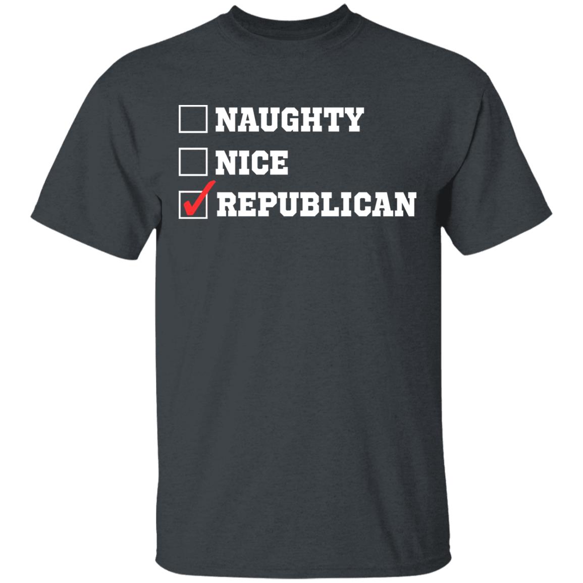 Naughty Nice Republican T-Shirt Trump Supporter Funny Republican T Shirt - Teechipus