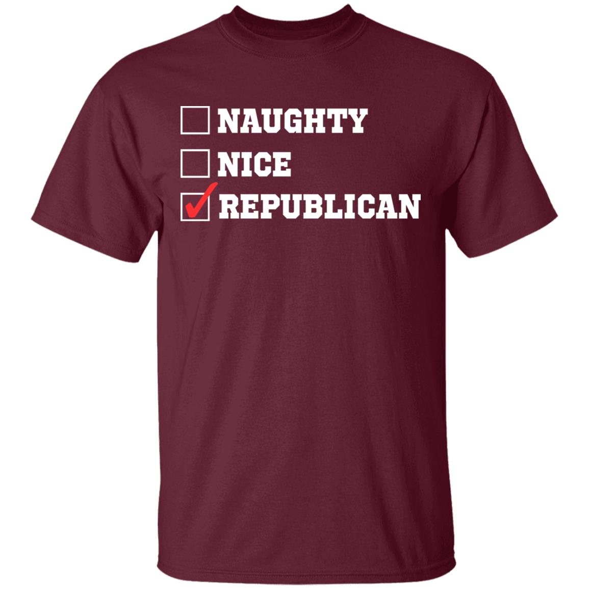 Naughty Nice Republican T-Shirt Trump Supporter Funny Republican T Shirt - Teechipus