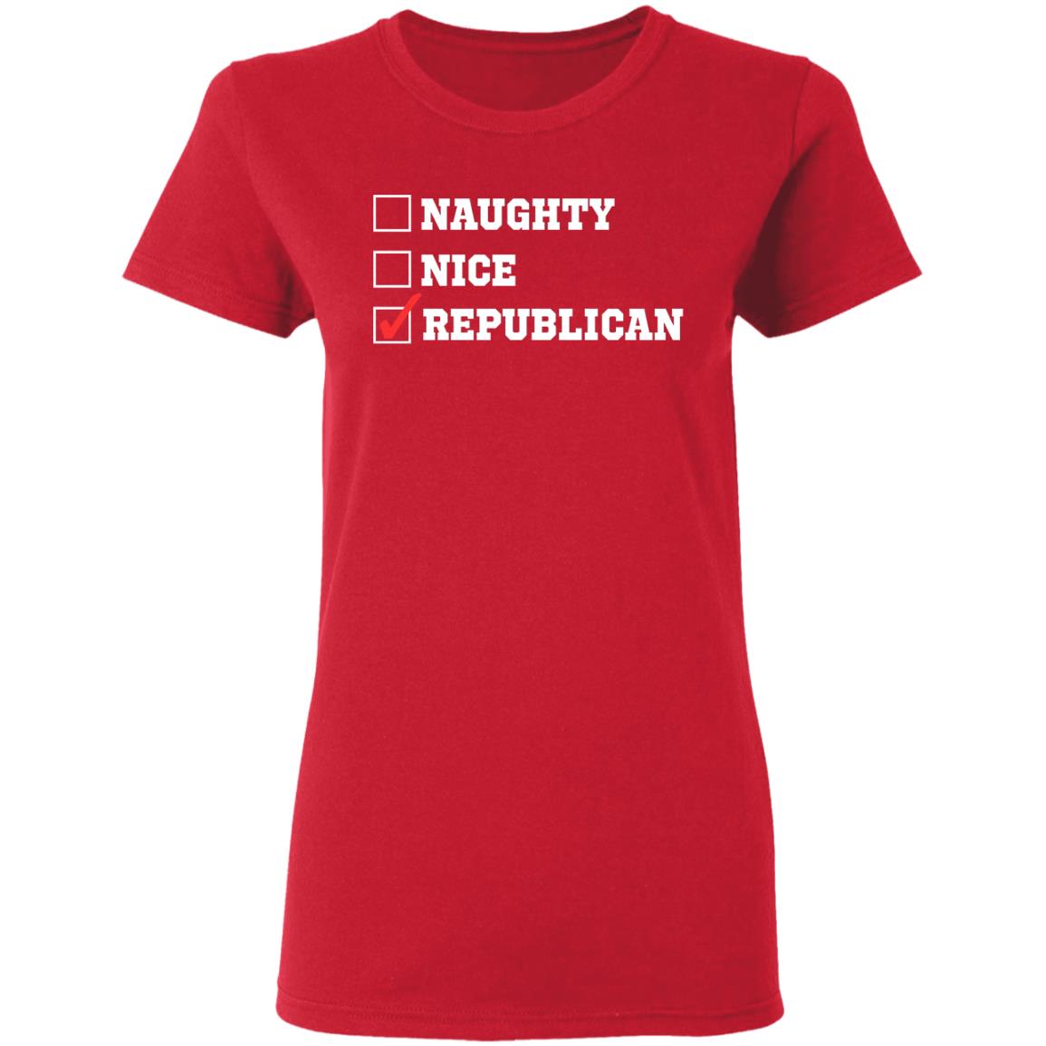 Naughty Nice Republican T-Shirt Trump Supporter Funny Republican T Shirt - Teechipus