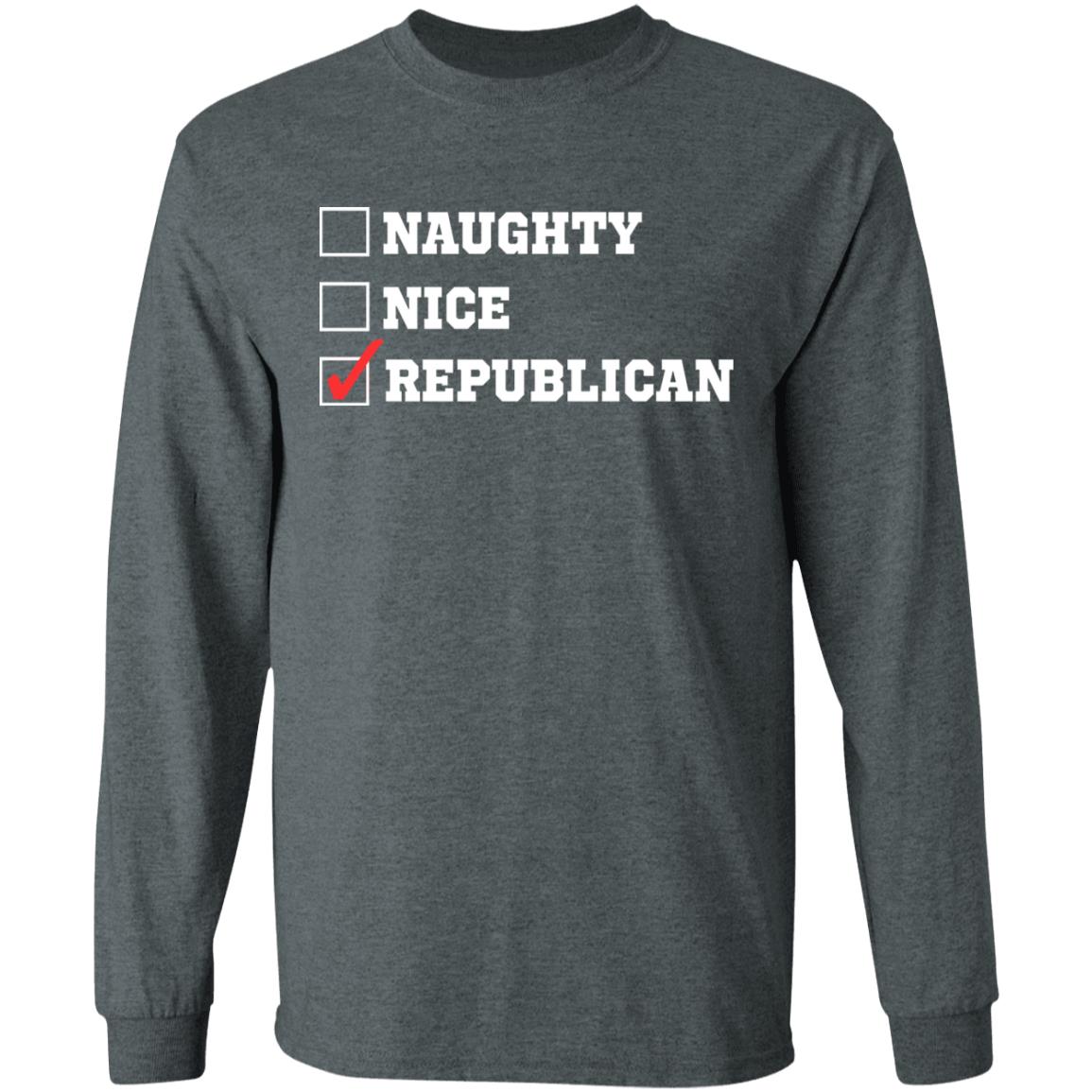 Naughty Nice Republican T-Shirt Trump Supporter Funny Republican T Shirt - Teechipus