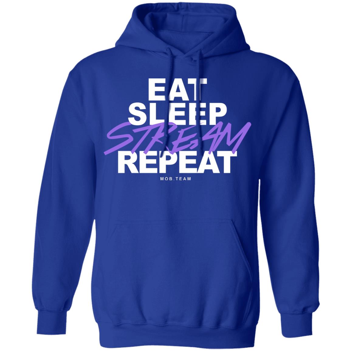 Eat Sleep Stream & Repeat Black Hoodie - Teechipus