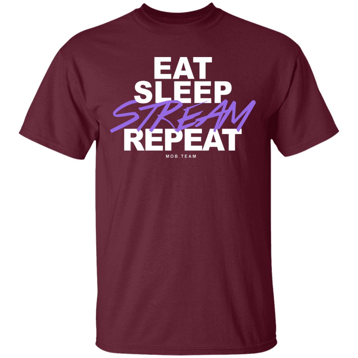 Eat Sleep Stream & Repeat Black Hoodie - Teechipus
