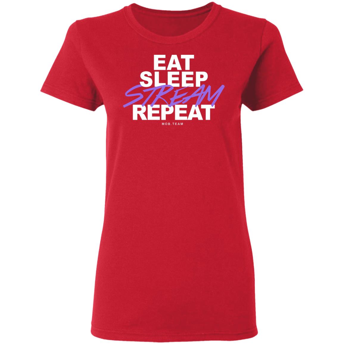 Eat Sleep Stream & Repeat Black Hoodie - Teechipus
