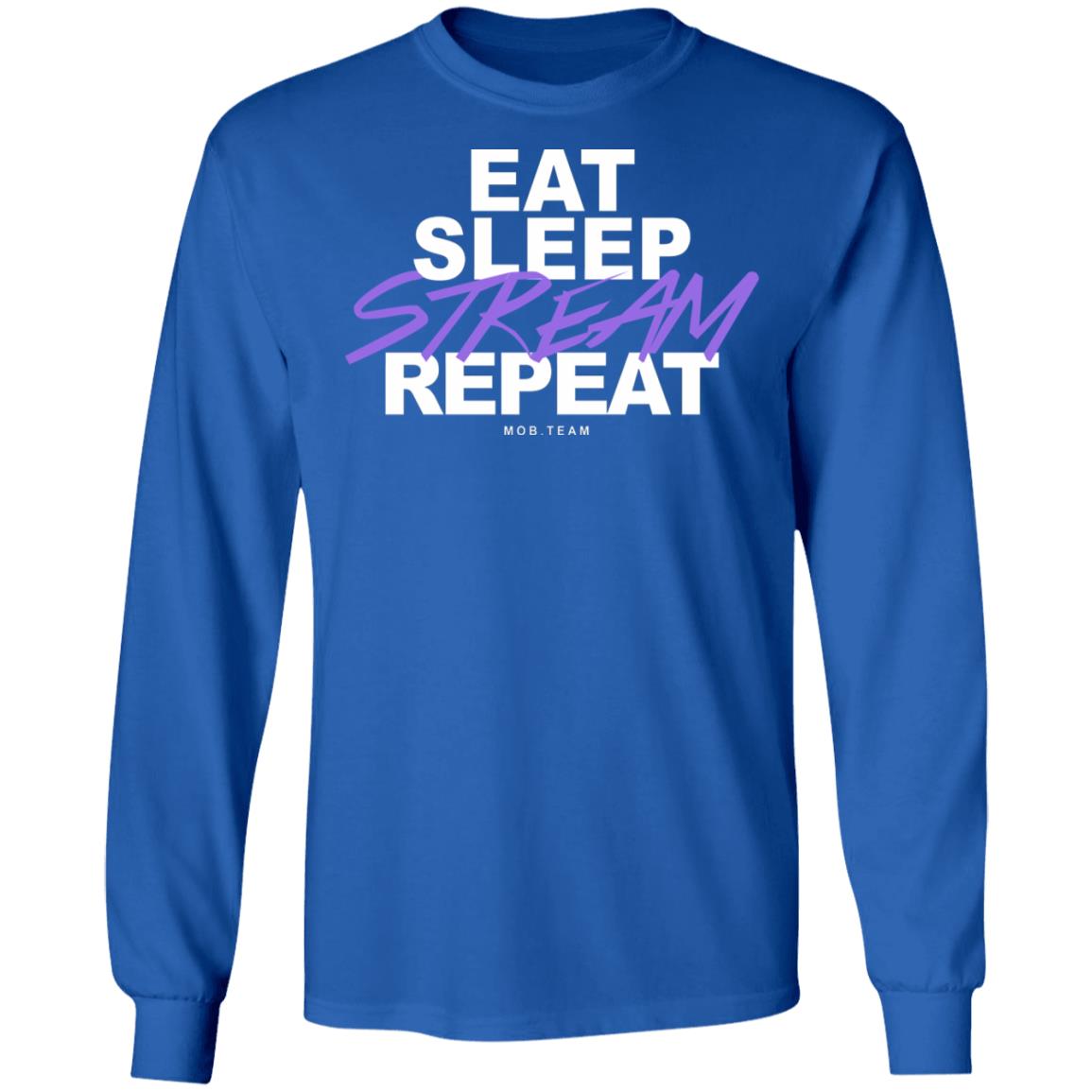 Eat Sleep Stream & Repeat Black Hoodie - Teechipus