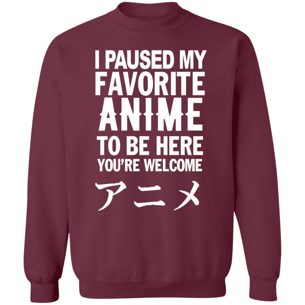I Paused My Favorite Anime Hoodie I Paused My Favorite Anime To Be Here You're Welcome T Shirt - Teechipus