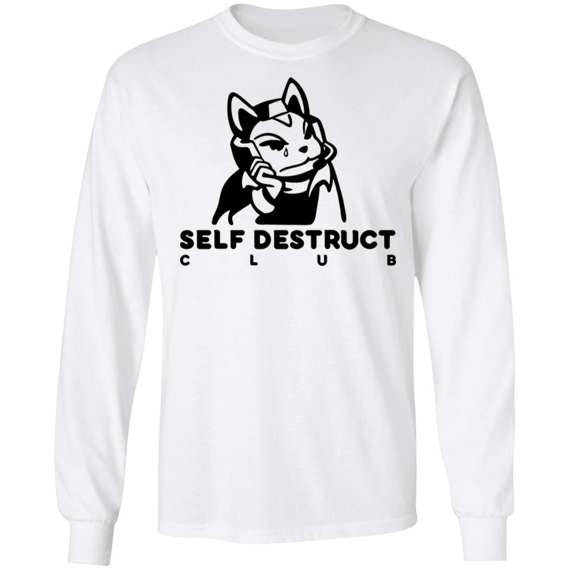 Jisu.Gg Merch Self-Destruct Club Long-Sleeve T Shirt Jisu.Gg Merch Self-Destruct Club Hoodie Sweatshirt - Teechipus