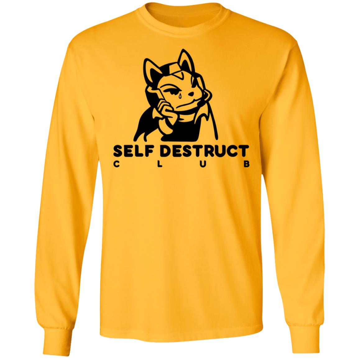 Jisu.Gg Merch Self-Destruct Club Long-Sleeve T Shirt Jisu.Gg Merch Self-Destruct Club Hoodie Sweatshirt - Teechipus