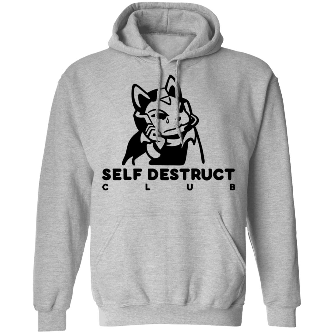 Jisu.Gg Merch Self-Destruct Club Long-Sleeve T Shirt Jisu.Gg Merch Self-Destruct Club Hoodie Sweatshirt - Teechipus