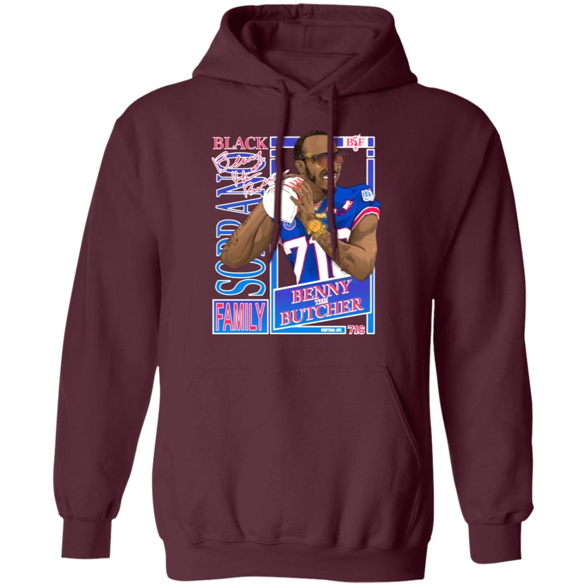 Benny The Butcher X Buffalo Bills T Shirt Benny The Butcher X Buffalo Bills Hoodie Sweatshirt - Teechipus