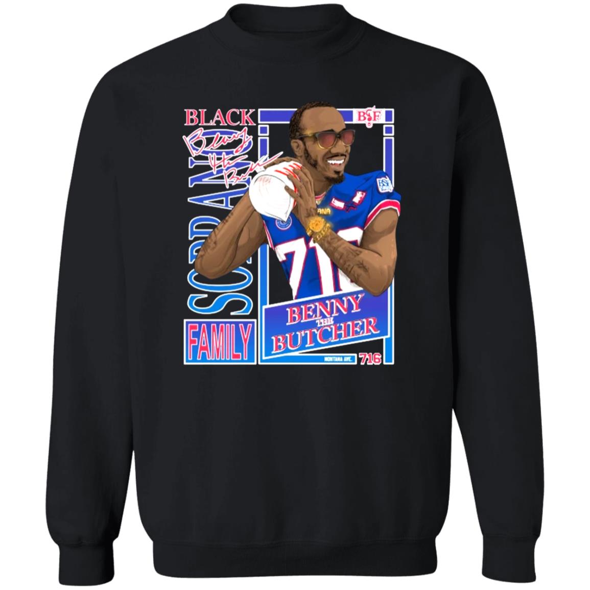 Benny The Butcher X Buffalo Bills T Shirt Benny The Butcher X Buffalo Bills Hoodie Sweatshirt - Teechipus