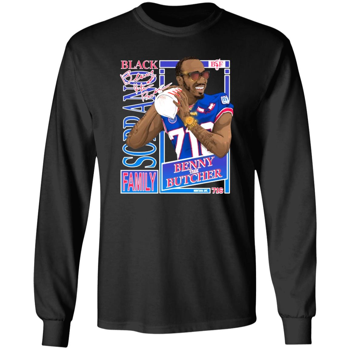 Benny The Butcher X Buffalo Bills T Shirt Benny The Butcher X Buffalo Bills Hoodie Sweatshirt - Teechipus