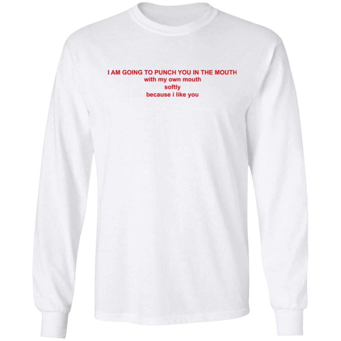 I Am Going To Punch You In The Mouth T Shirt Sweatshirt Hoodie Respectful Memes I Am Going To Punch You In The Mouth T Shirt I Like You T Shirt - Teechipus
