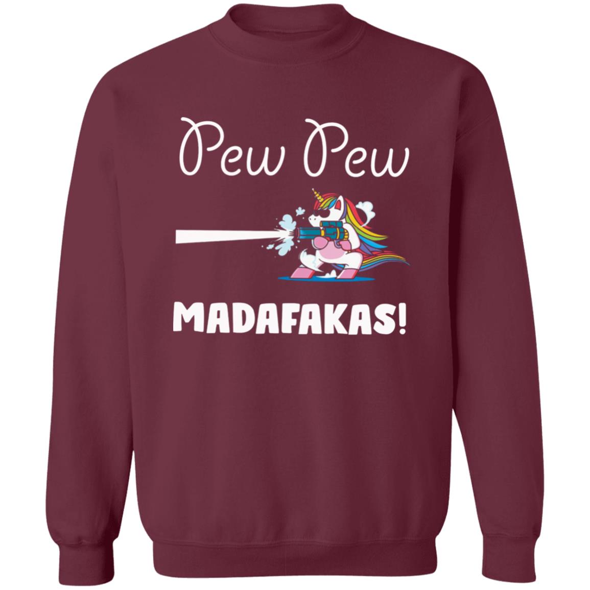 Pew Pew Madafakas Shirt Unicorn With Gun Pew Pew Madafakas Shirt Hoodie Sweatshirt - Teechipus