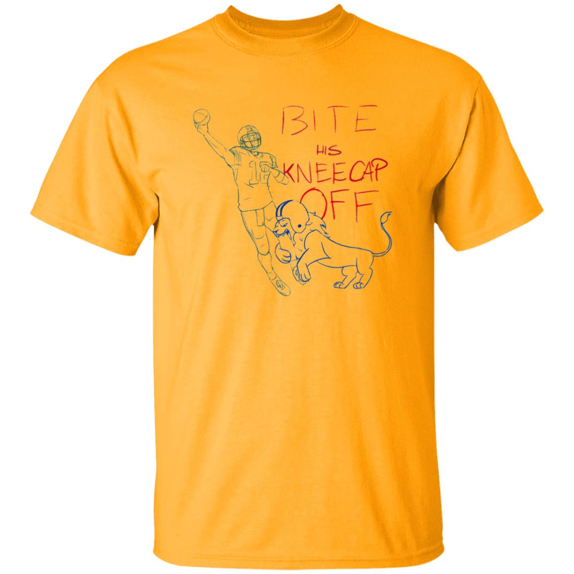 Bite His Kneecap Off T Shirt Barstool Big Cat Bite His Kneecap Off T Shirt Hoodie Sweatshirt - Teechipus