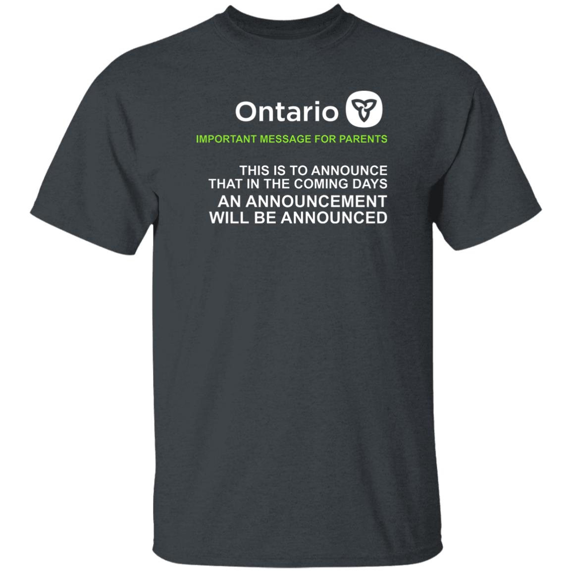 Ontario Government Announcement Shirt Ontario T Shirt Ontario Travis Dhanraj Government T Shirt Hoodie Sweatshirt - Teechipus