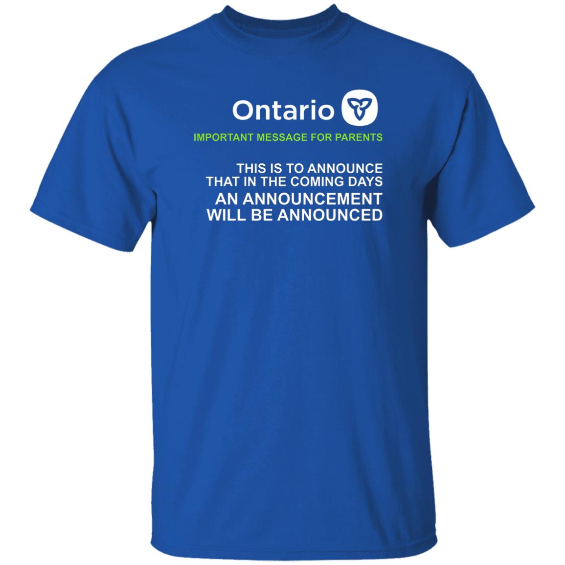 Ontario Government Announcement Shirt Ontario T Shirt Ontario Travis Dhanraj Government T Shirt Hoodie Sweatshirt - Teechipus