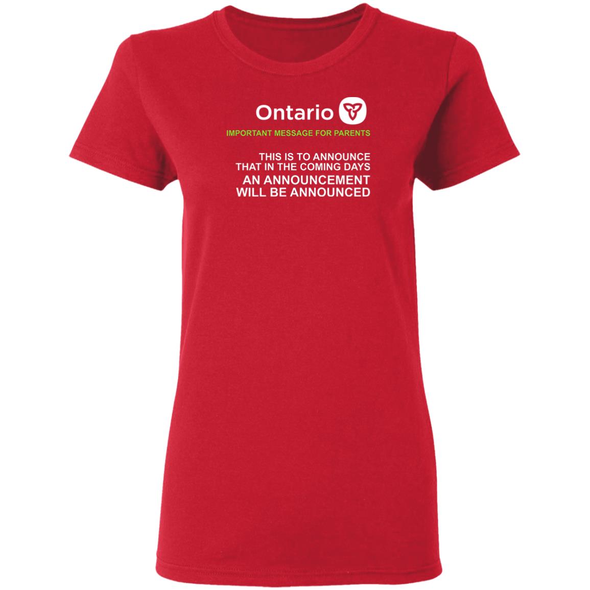 Ontario Government Announcement Shirt Ontario T Shirt Ontario Travis Dhanraj Government T Shirt Hoodie Sweatshirt - Teechipus