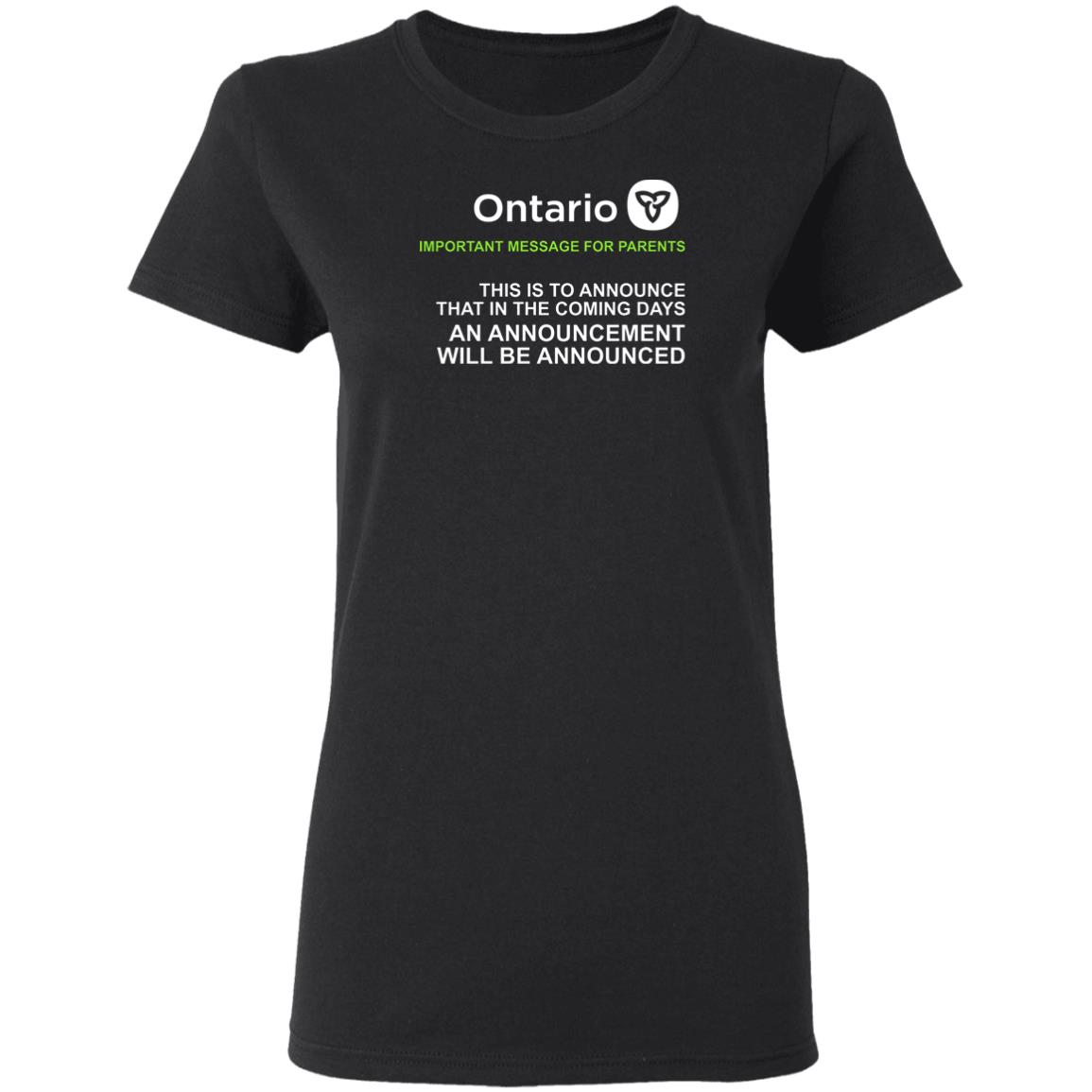 Ontario Government Announcement Shirt Ontario T Shirt Ontario Travis Dhanraj Government T Shirt Hoodie Sweatshirt - Teechipus