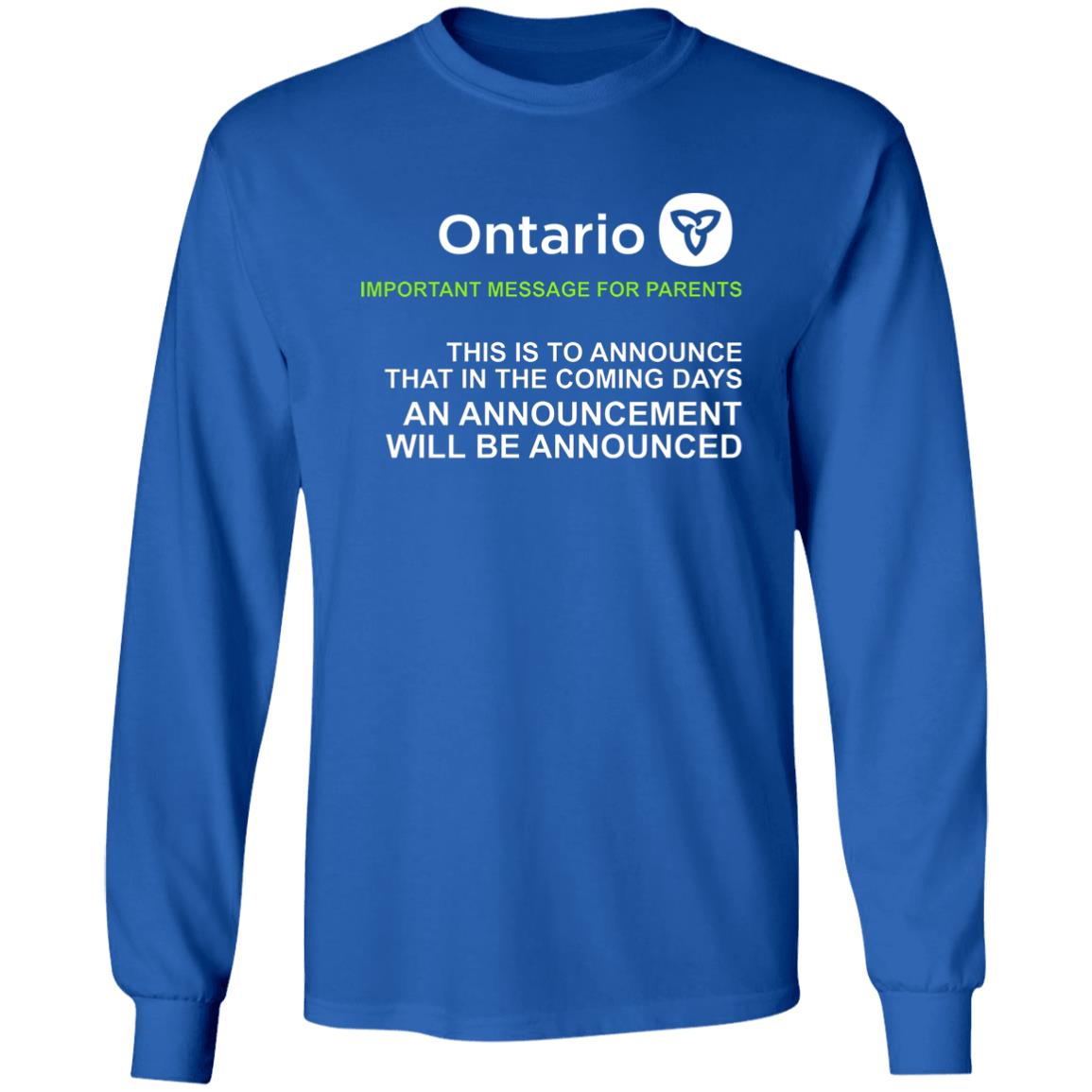 Ontario Government Announcement Shirt Ontario T Shirt Ontario Travis Dhanraj Government T Shirt Hoodie Sweatshirt - Teechipus