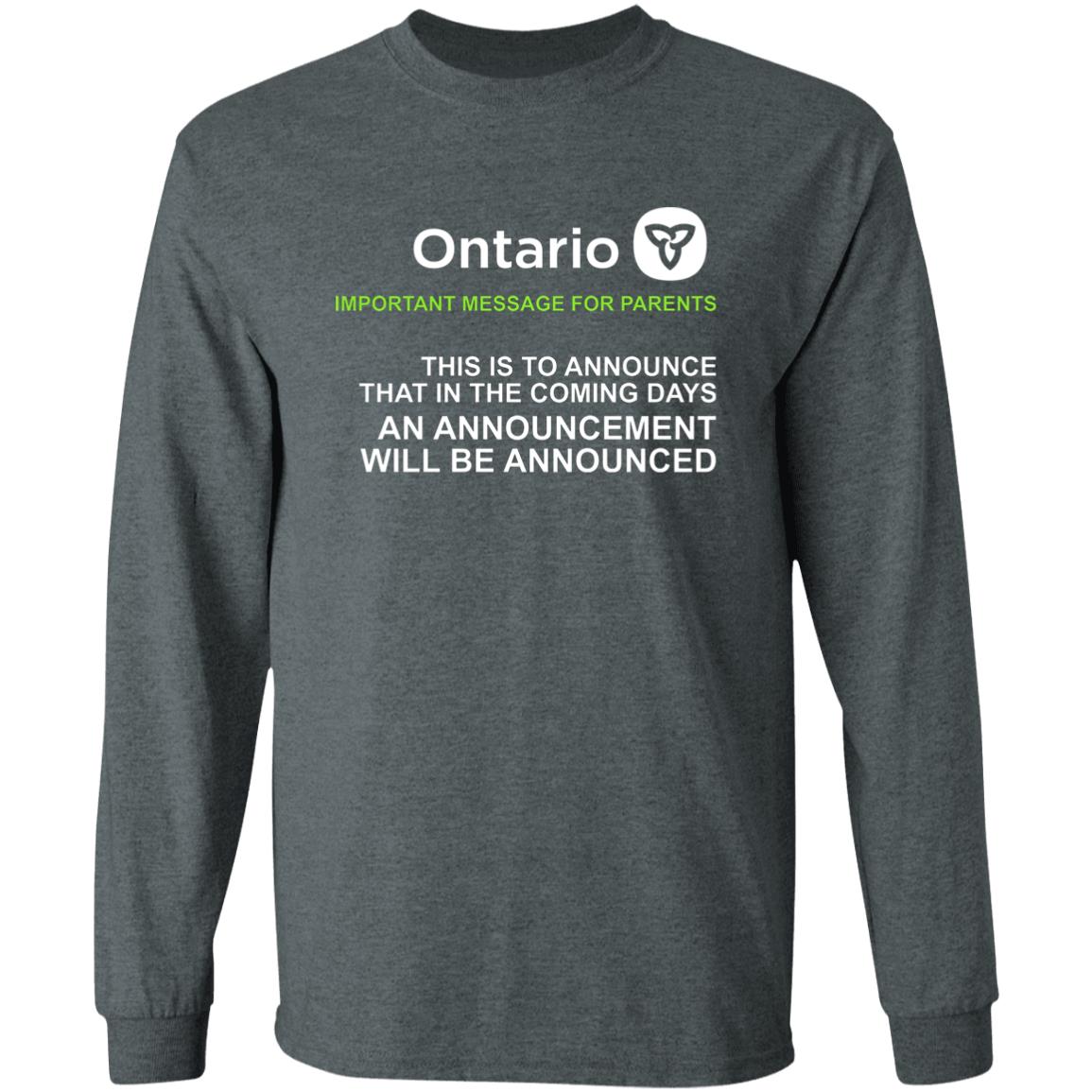 Ontario Government Announcement Shirt Ontario T Shirt Ontario Travis Dhanraj Government T Shirt Hoodie Sweatshirt - Teechipus