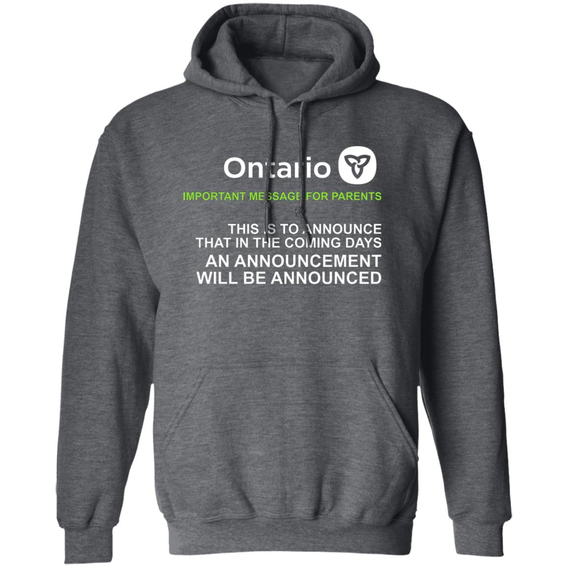 Ontario Government Announcement Shirt Ontario T Shirt Ontario Travis Dhanraj Government T Shirt Hoodie Sweatshirt - Teechipus